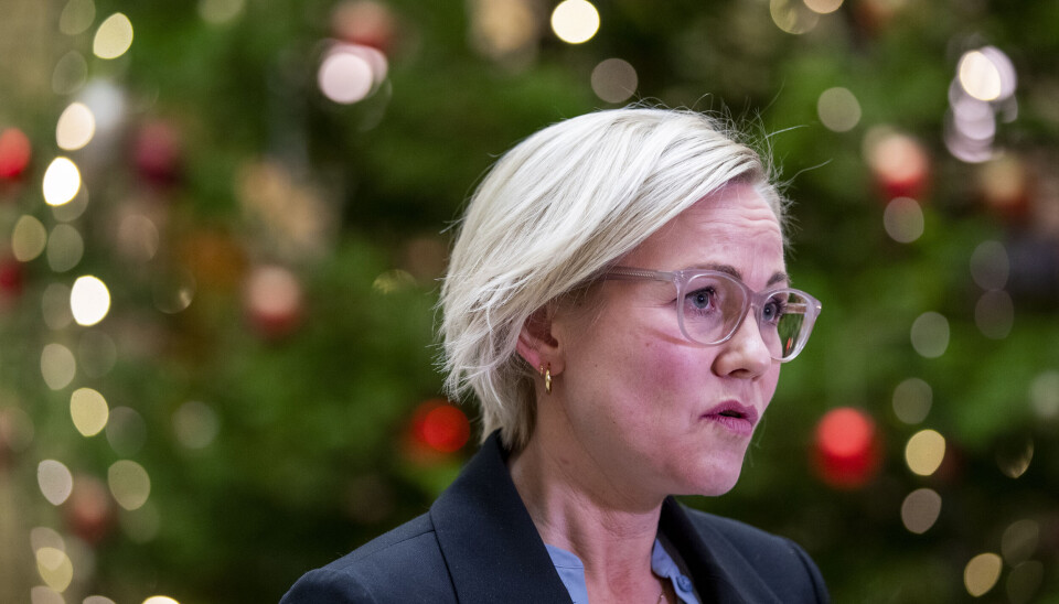 Oslo 20220106. Helse- og omsorgsminister Ingvild Kjerkol (Ap) i Stortinget under debatten om skjenkestopp.Foto: Javad Parsa / NTB